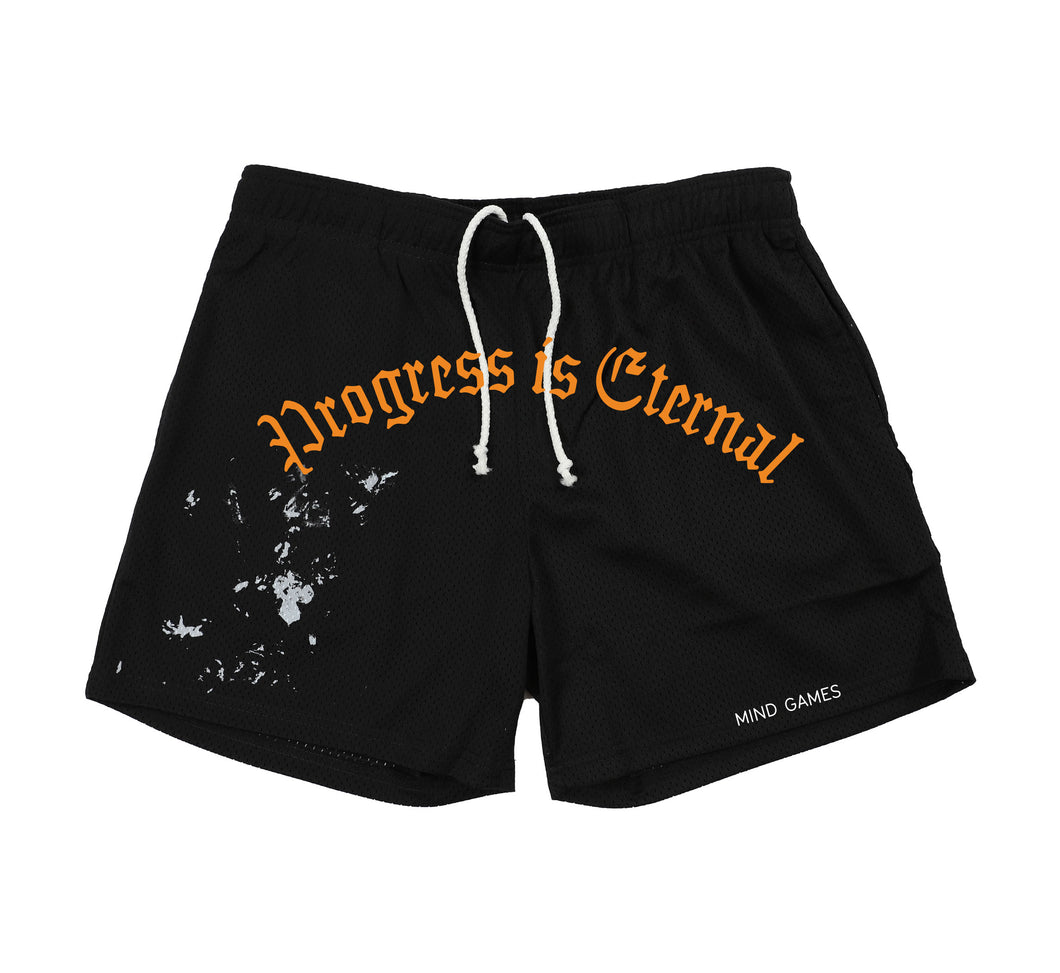 PROGRESS IS ETERNAL MESH UNISEX SHORTS