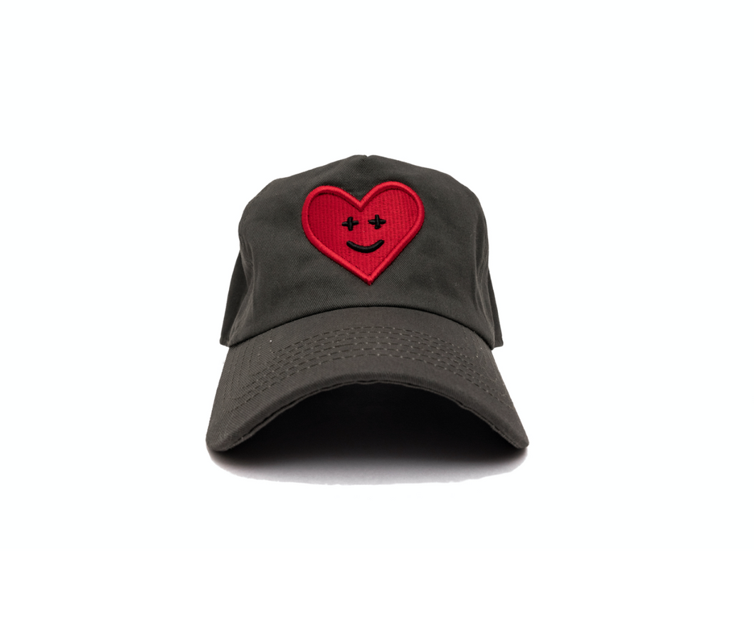 HEART HAT OLIVE GREEN